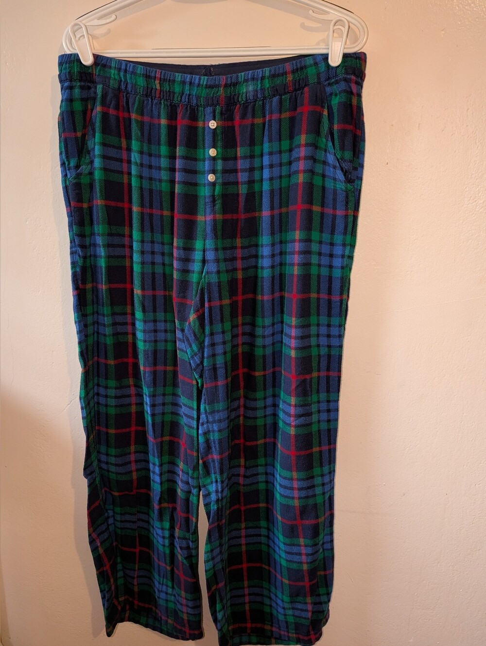 aerie Blue, Green & Red Plaid Jogger Pants